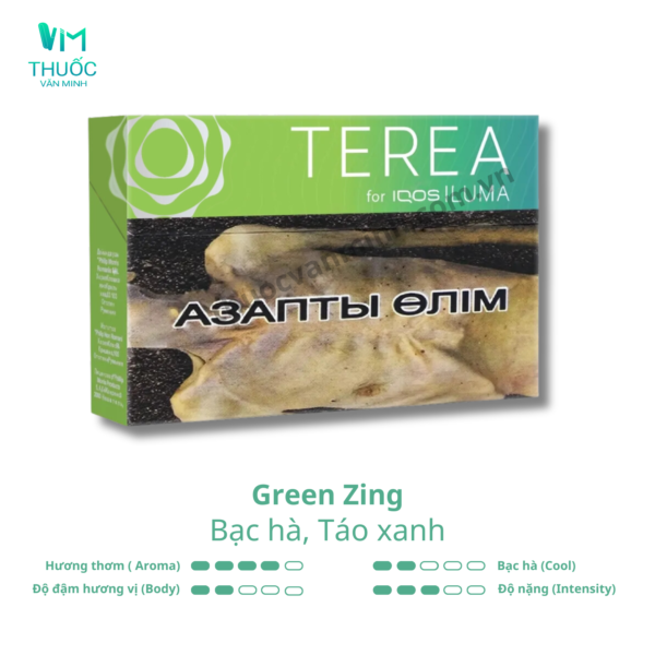 Thuốc Terea Kazakhstan Green Zing vị Bạc hà táo