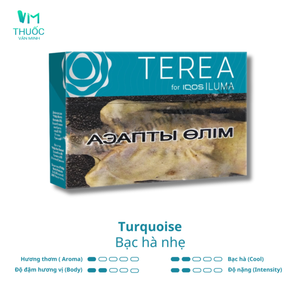 Thuốc Terea Kazakhstan Turquoise vị bạc hà nhẹ