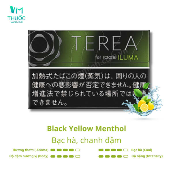 thuoc terea nhat black yellow menthol vi bac ha chanh dam 2